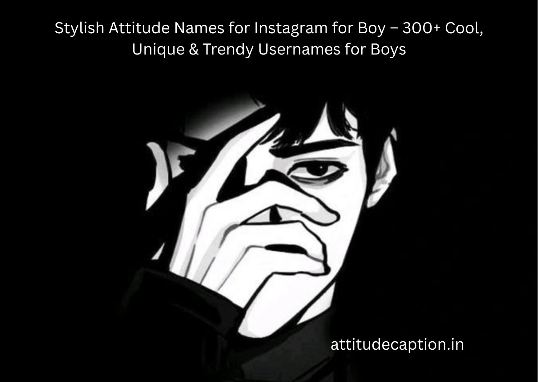 stylish attitude names for instagram for boy