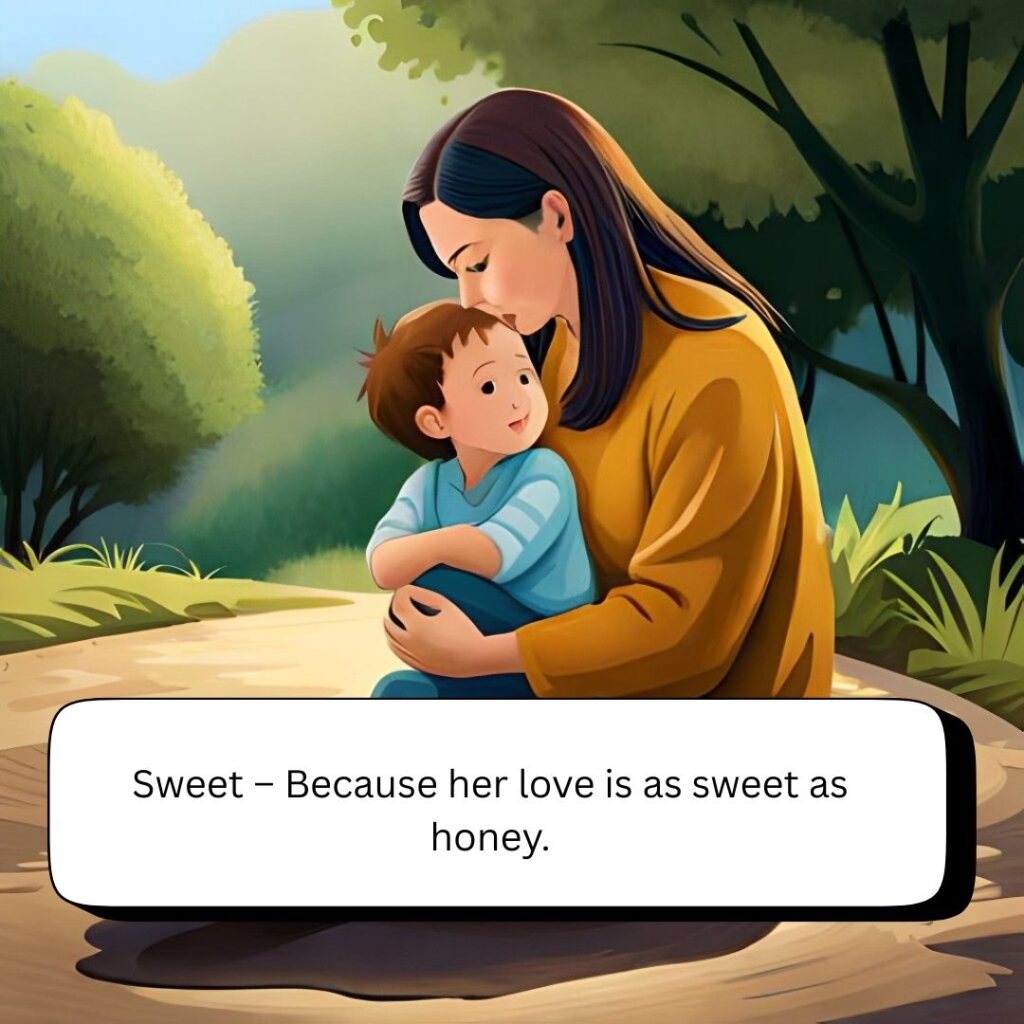 one word caption for mom