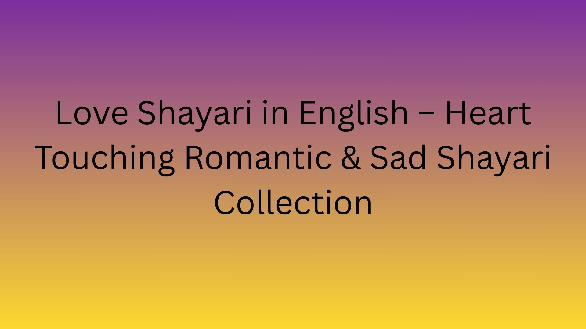 shayari in english