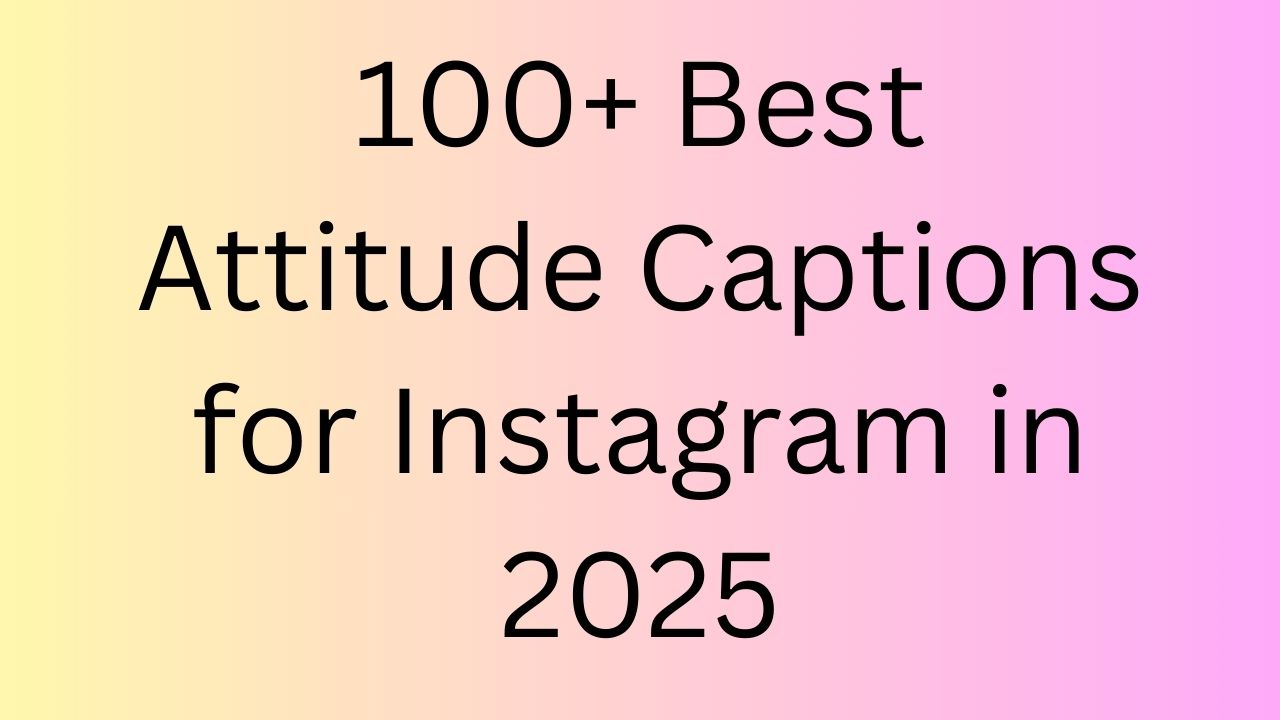 attitude caption for instagram