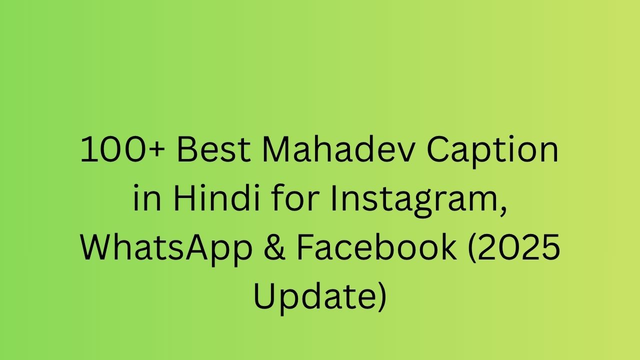 mahadev caption in hindi