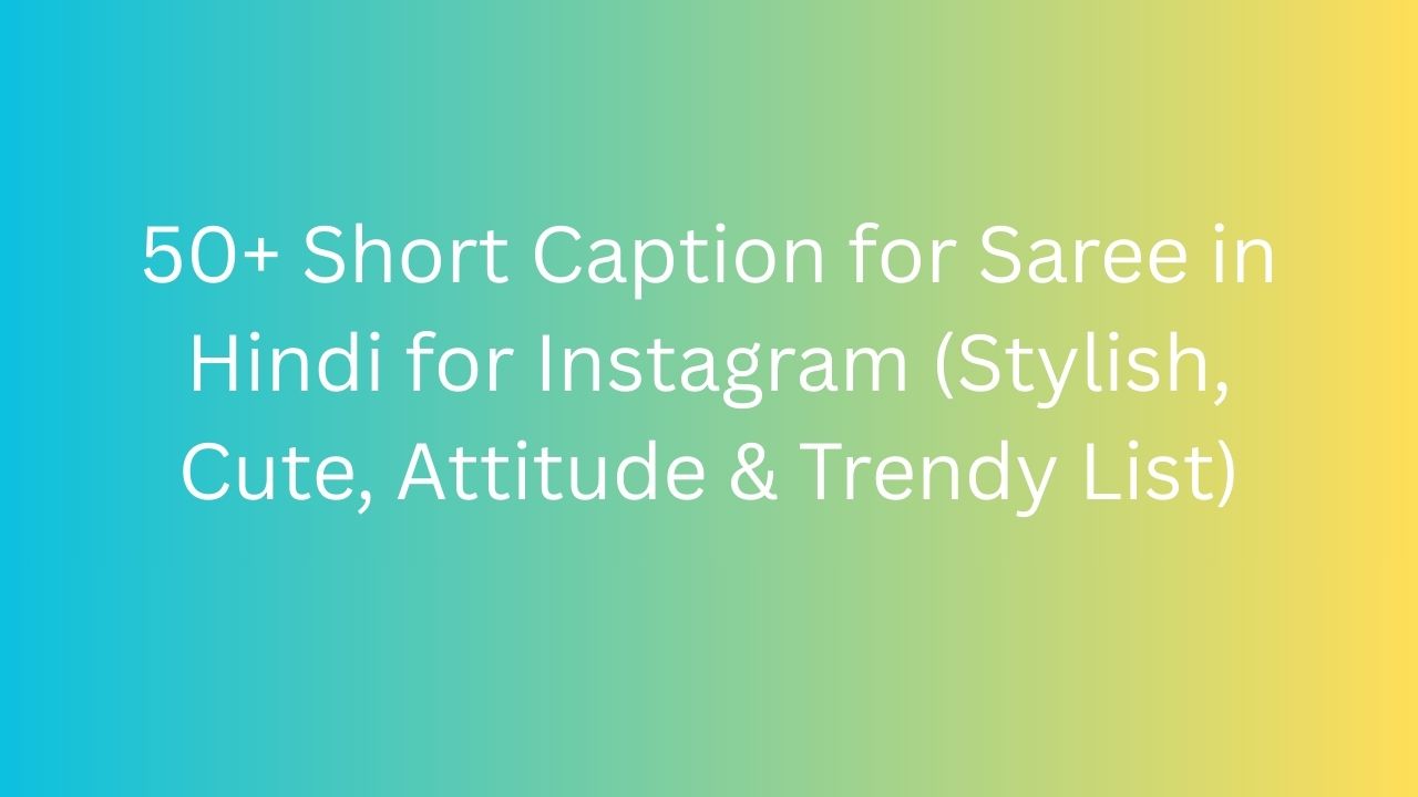 short caption for saree in hindi